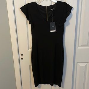 DKNY flutter sleeve sheath dress size 4